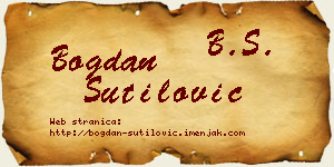 Bogdan Šutilović vizit kartica
